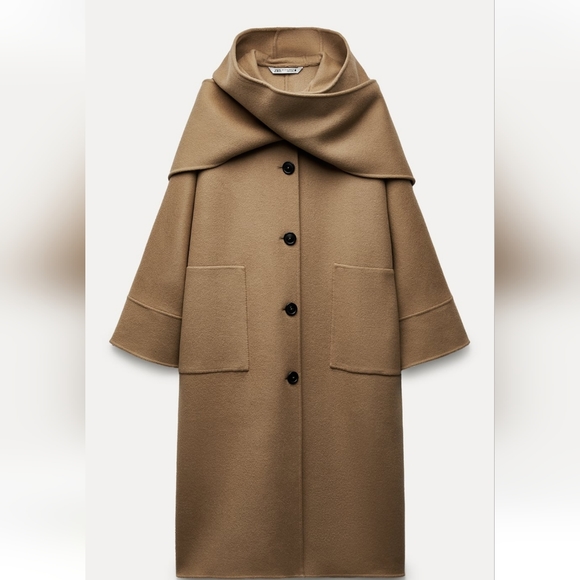 BNWT! DOUBLE SIDED WOOL COAT ZW COLLECTION( original price 429 plus tax) - Picture 2 of 10